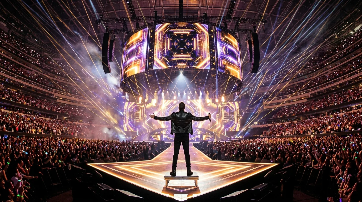 The R&B Tour 2026 stadium stage production setup